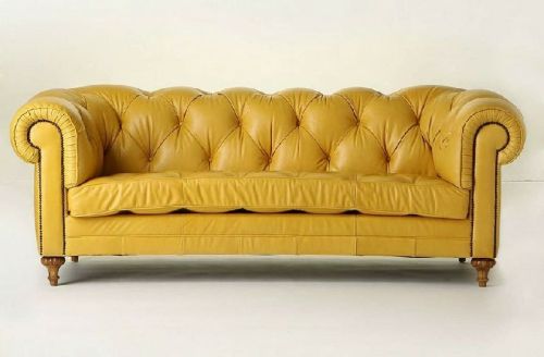 Leatherette Lawson Cum Chesterfield Sofa