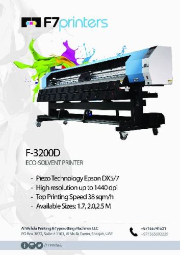 Auto F7 Ecosolvent Printer, Power : 800W, Model Number : F-3200D