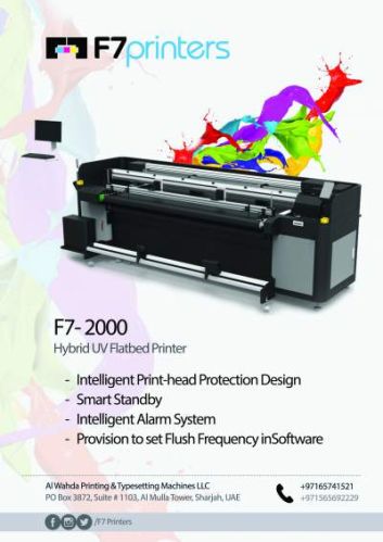 F7 Hybrid Printer, Packaging Type : CMYK, LC, LM