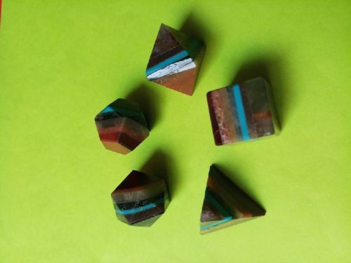 Multishaped Polished Seven Chakra Geometric Set, Feature : Durable