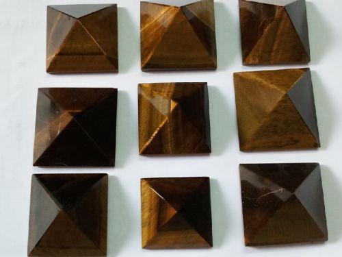 Polished Printed Tiger Eye Stone Pyramids, Feature : Durable