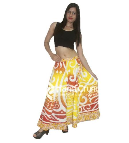 Yellow and Red Flower Printed Rapron, Supply Type : Bulk