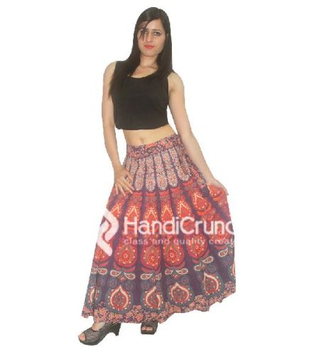Peacock Feather Mandala Bohemian Maxi Skirts Raprons