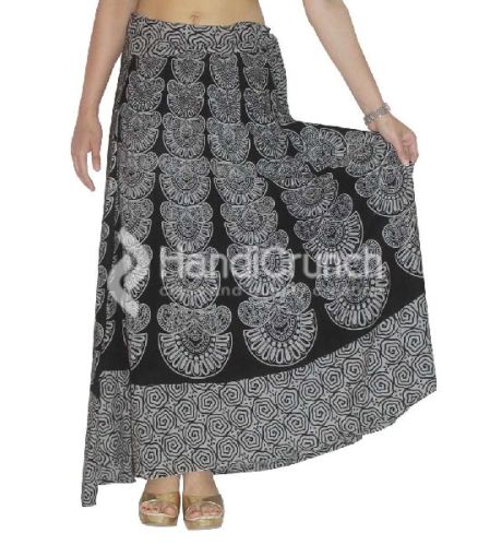 Cotton Women Ethnic Rapron Skirt, Technics : Printed
