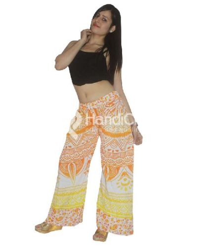 Handicrunch Cotton Colorful Mandala Printed Plazzo, Supply Type : Bulk