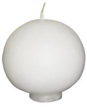 Plain Small Ball Candles, Color : White