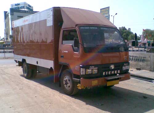 Explosive Van Body Front View