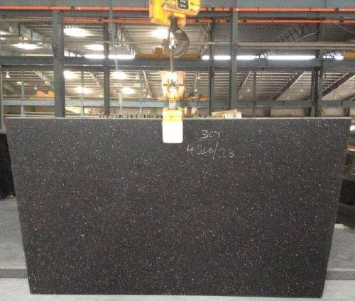 Bush Hammered Black Galaxy Granite Slabs, For Countertop, Flooring, Hardscaping, Size : Multisizes