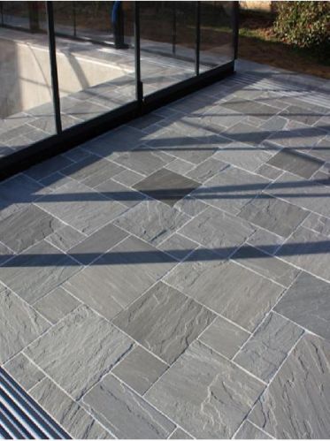 Polished Natural Kandla Grey Paving Stone, Size : 12x12ft, 12x16ft, 18x18ft