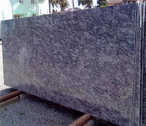 Bush Hammered Doted Lavender Blue Granite Slabs, Size : 120X240cm, 150X240cm