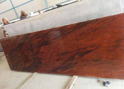 Bush Hammered Red Multi Granite Slabs, For Countertop, Flooring, Hardscaping, Size : Multisizes