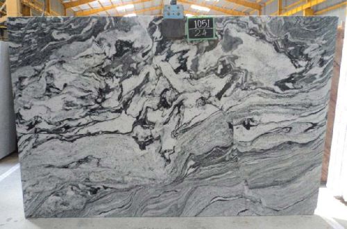 Bush Hammered Viscon White Granite Slabs, Size : Multisizes