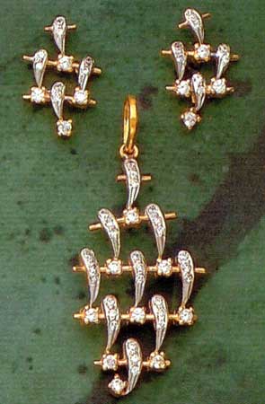 Gold Plated Pendant Set-01