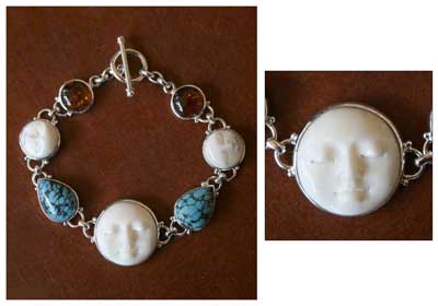 Silver Green Onyx Bracelet