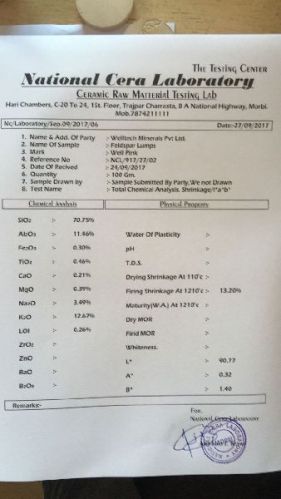 Potash Feldspar Lumps, Color : White, Pink