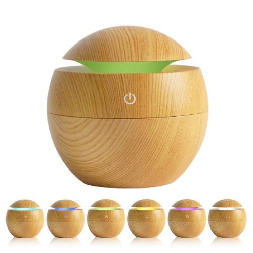 WF103 Wafue 130ml Wood Grain 7 Color LED Ultrasonic Aroma Diffuser