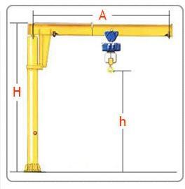 360 Degree Rotating Floor Mounted Arm Crane