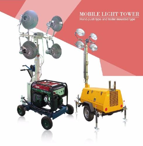 METAL HALIDE LAMP Mobile Lighting Tower Road Machinery 400W*2
