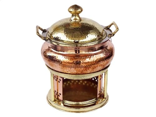 Copper Handi With Heat Stand, For Cooking Use, Certification : ISI Certified