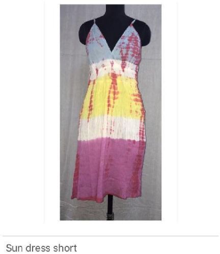 Printed Cotton Short Sun Dresses, Size : L, M, XL