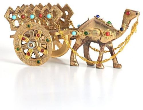 Little India Gemstone Studded Pure Brass Camel Handicraft