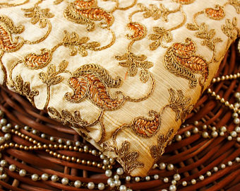 Cotton Silk Embroidery Fabric, Width : 44-45, 54 Inches