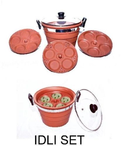 Clay Terracotta Idli Set, For Cookware