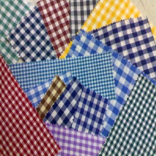 Cotton Check Fabric, For Used School Uniform, Pattern : Checked