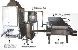 Rectangular Fryer With Wooden Heat Exchanger