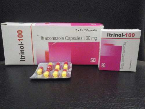 Itrinol-100 Capsules, Packaging Size : 10X2X7