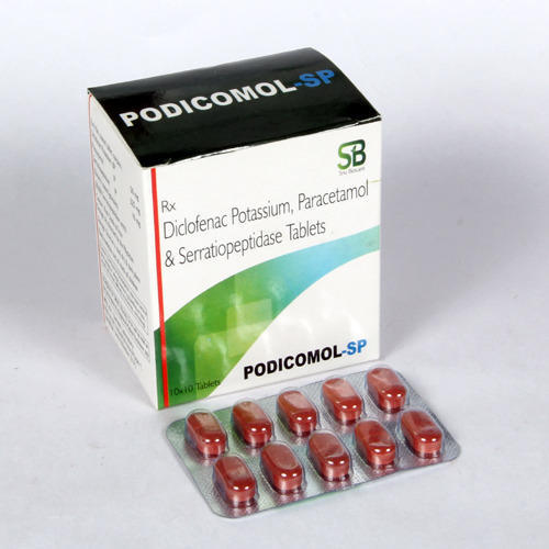 Podicomol-SP Tablets, Packaging Size : 10x10