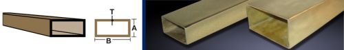 Rectangular Brass Tubing, Thickness : .040, .100, .125