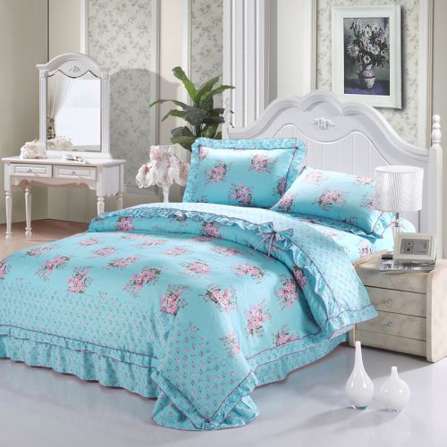 GOLD FUANNA TEXTILE FOUR SET COTTON WEDDING BED COVER