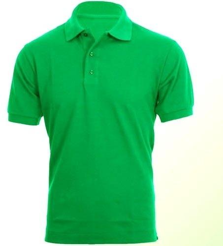 Mens Plain Polo T-Shirts, Color : Green