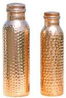 Hammered Copper Jointless Water Bottle, Packaging Type : Box