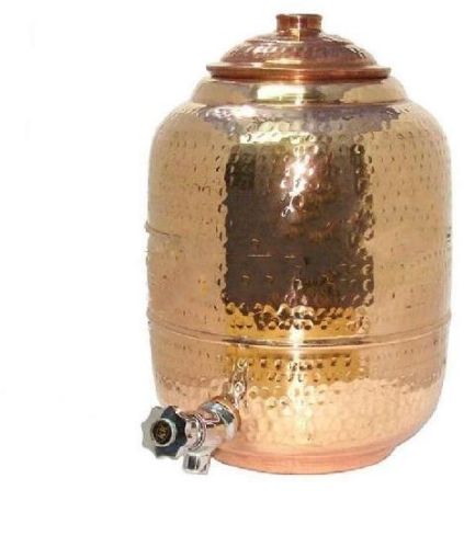INDIAN CRAFTIO COPPER HAMMERED LUXURY WATER DISPENSER