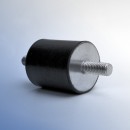 Rubber Cylindrical Vibration Mounts, Color : Black