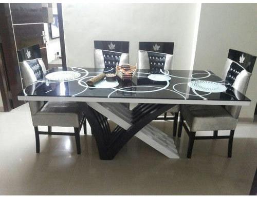 Wood & Glass dining table for Home, Farm, Villas, Hotel, etc.