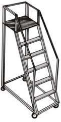 Aluminium Trolley Step Ladder