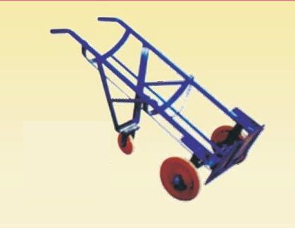 Polished Steel Single Gas Cylinder Trolley, For Industries, Loading Capacity : 100-200kg, 200-300kg