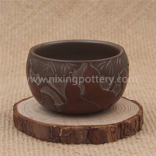 Pottery Flower Hand Painted Tea Cup, Drinkware Type : Teaware