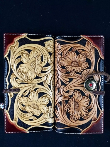 Engrave Genuine Leather Long Wallet, Brand Name : GoMart