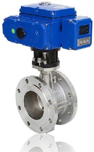 Electric AC220V DC24V 4-20mA Motorized Flanged Butterfly Valve