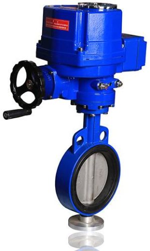 Electric Actuator AC220V DC24V Motorized Wafer Butterfly Valve