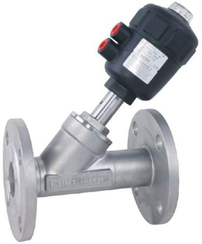 Stainless steel Flanged Pneumatic Angle Seat Valve