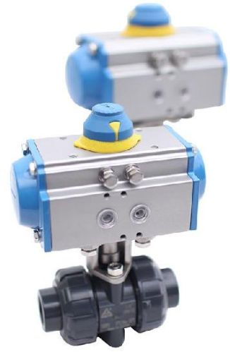 Pneumatic Actuated True Union PVC Double Union Plastic Ball Valve