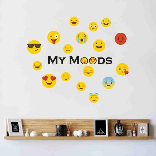 Decor Kafe Smileys Wall Sticker, Color : Multicolor