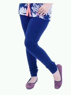 Cotton Lycra Churidar Deep Blue Leggings, Size : M, XL, XXL