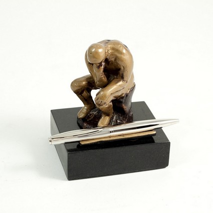 Thinker Pen Holder, Packaging Type : Bronze/Black