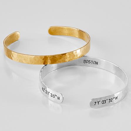 Coordinates Cuff Bracelet